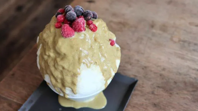 たべもの 雑貨 enowa（＠松山/カフェ）おしゃれ度ピカイチ☆銀天街のかき氷ならココ！